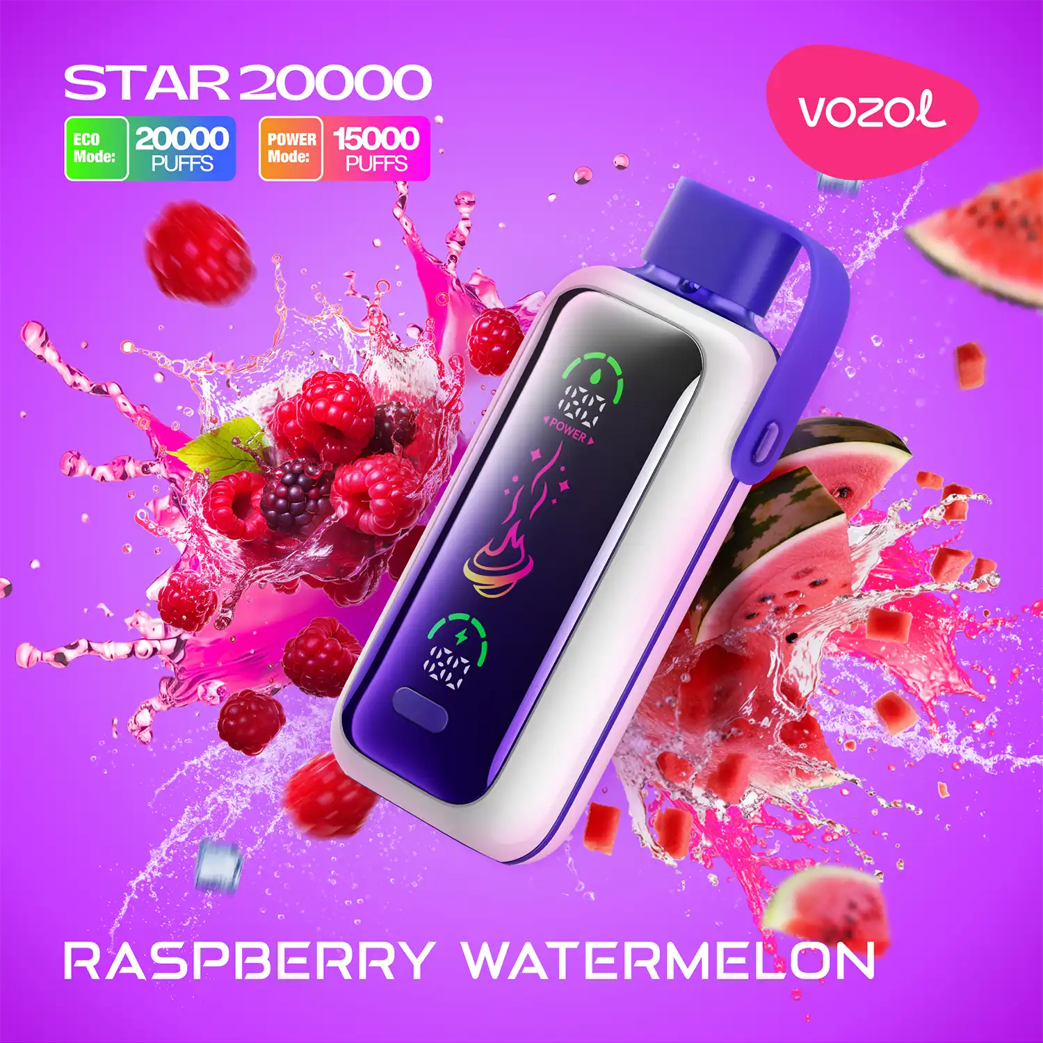 VOZOL STAR 20k – Raspberry Watermelon - Zero Vapes
