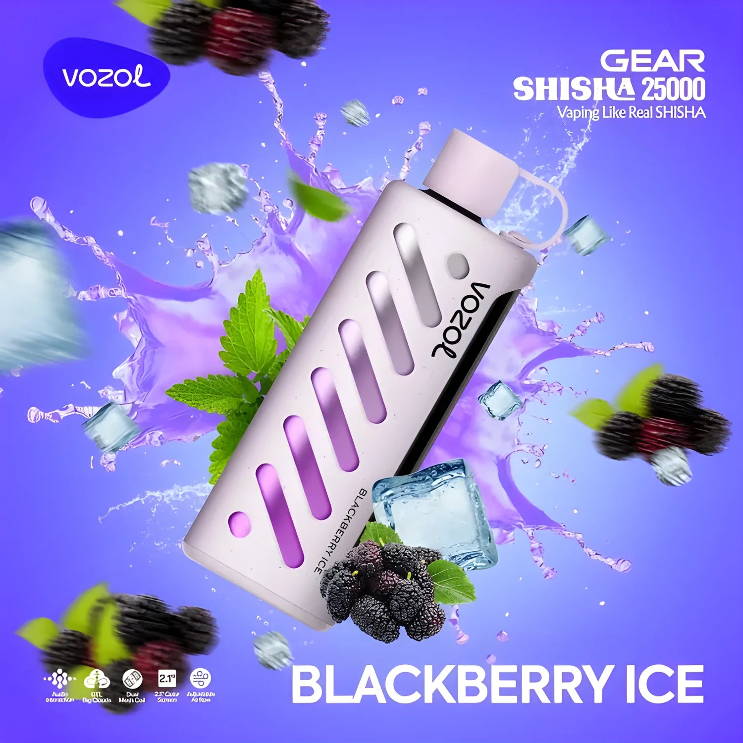 Vozol Vape Gear Shisha 25000 - Zero Vapes