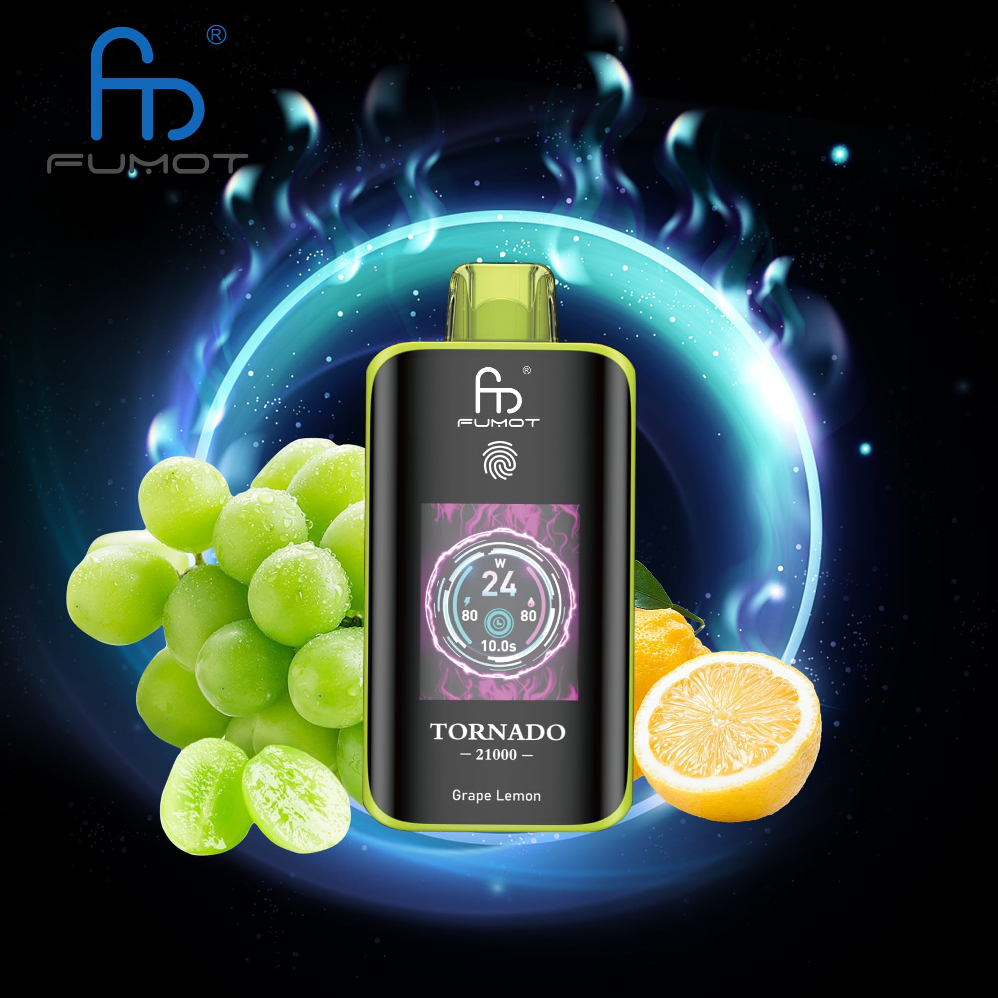 Fumot Tornado 25k – Grape Lemon - Zero Vapes