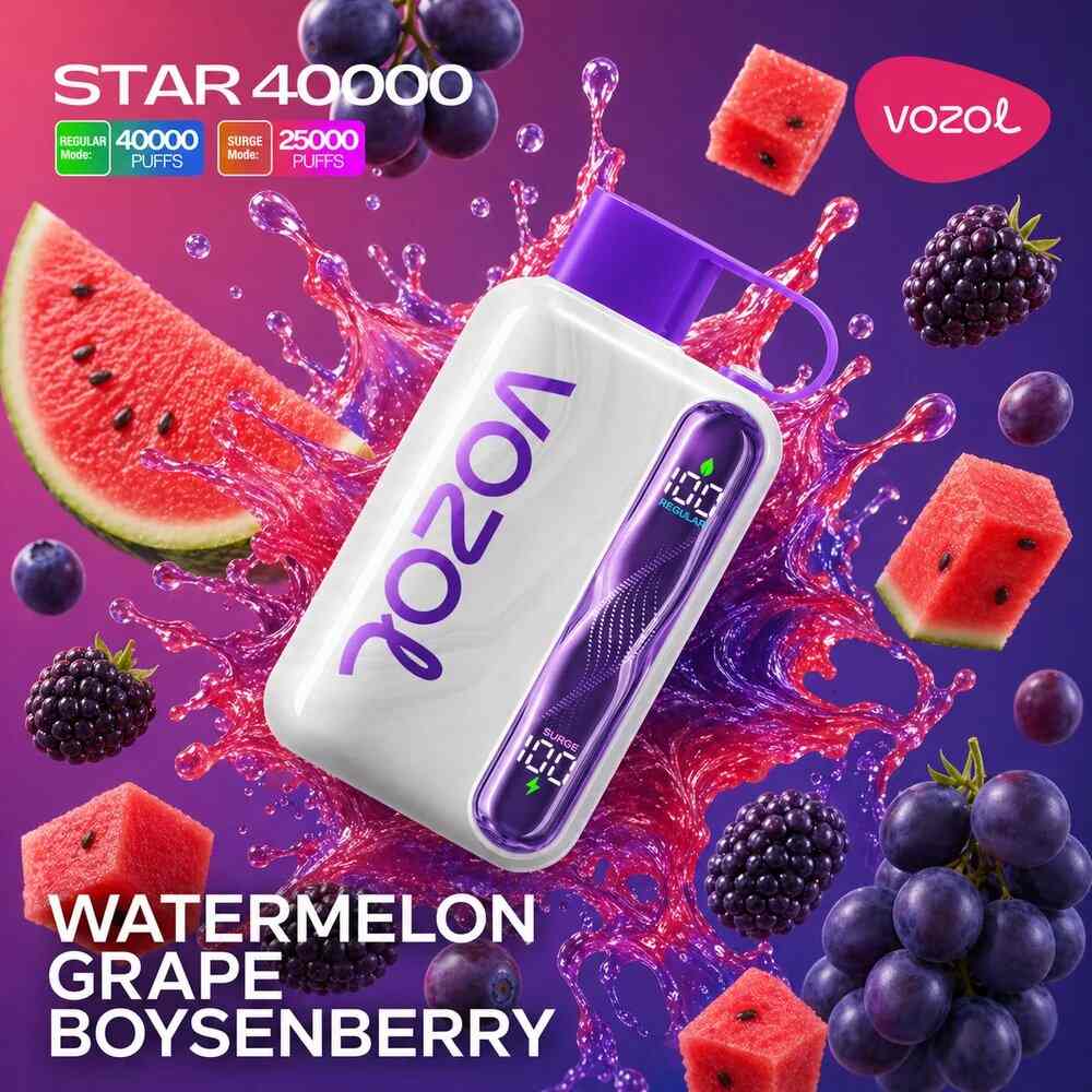 Vozol Star 40k – Watermelon Grape Boysenberry - Zero Vapes