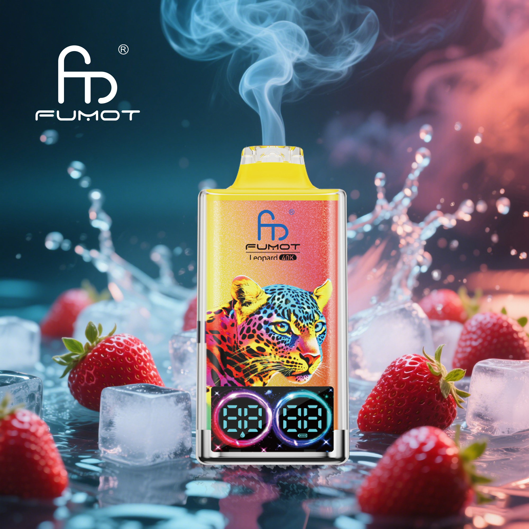 Fumot Leopard 40k – Strawberry Ice - Zero Vapes