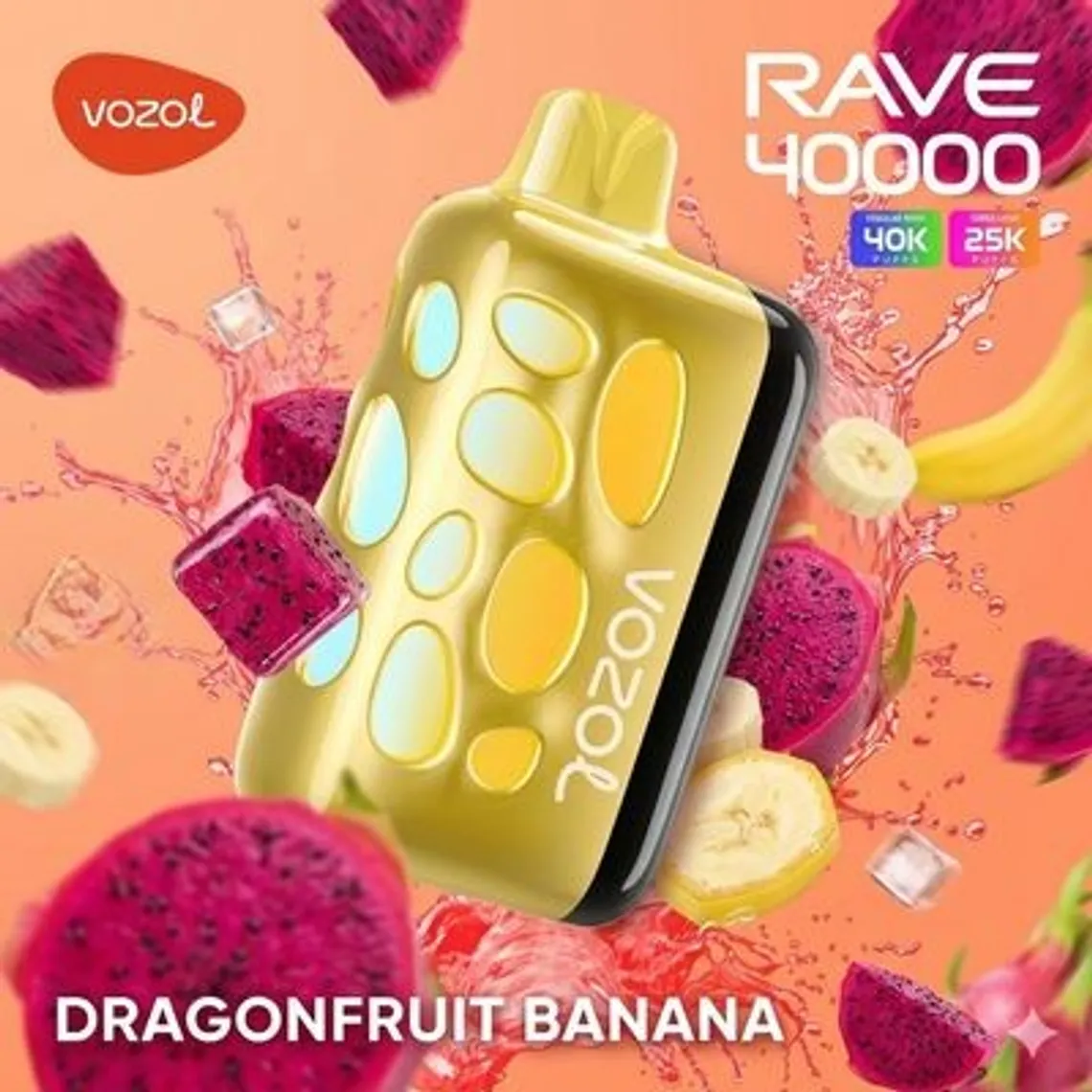 Vozol Rave 40k – Dragon Fruit Banana - Zero Vapes