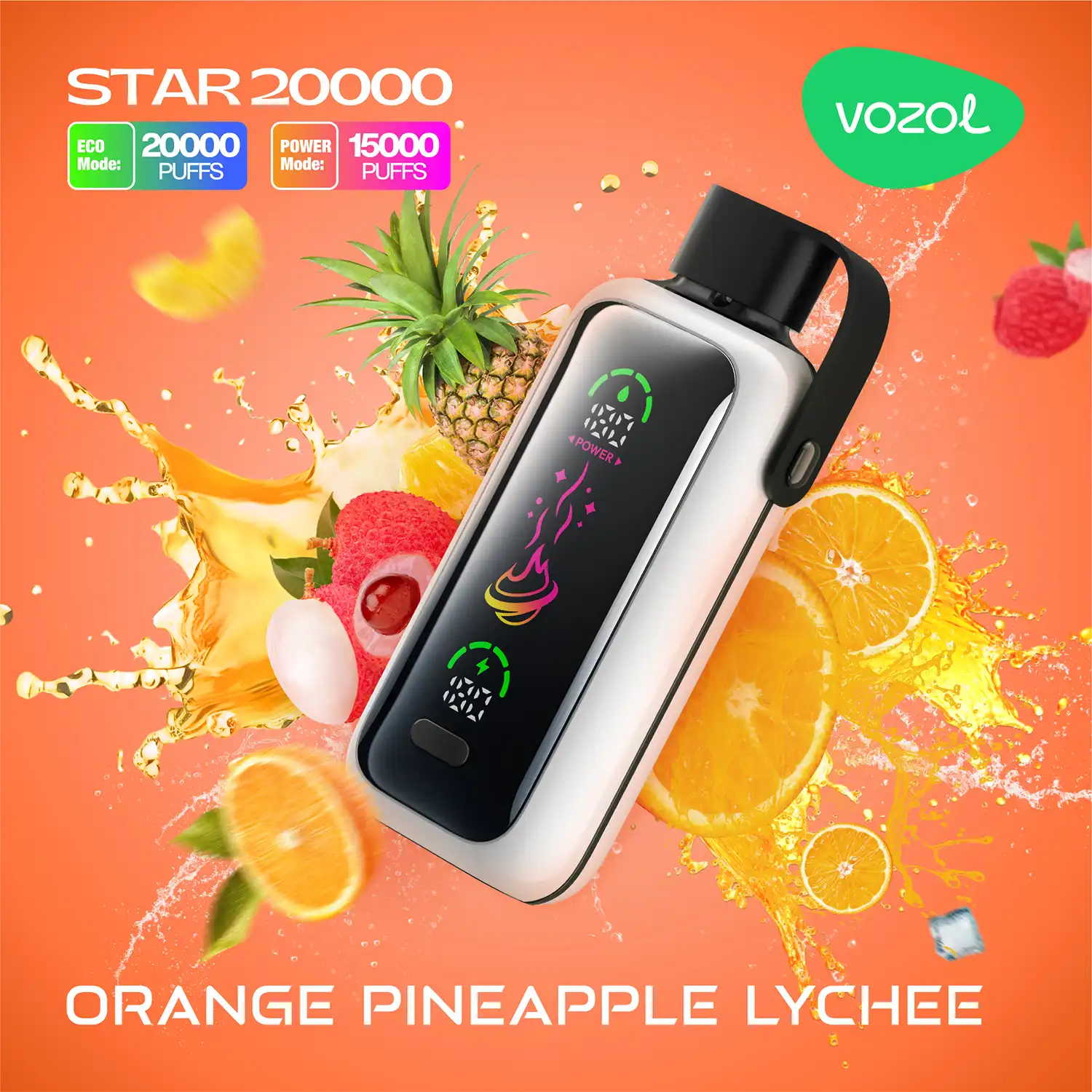 VOZOL STAR 20k – Orange Pineapple Lychee - Zero Vapes