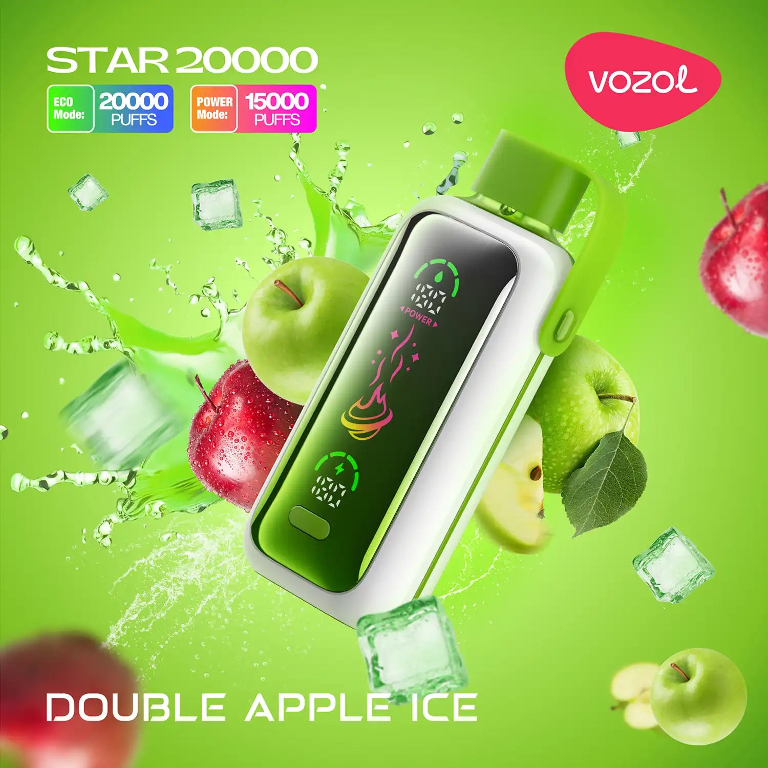VOZOL STAR 20k – Double Apple Ice - Zero Vapes