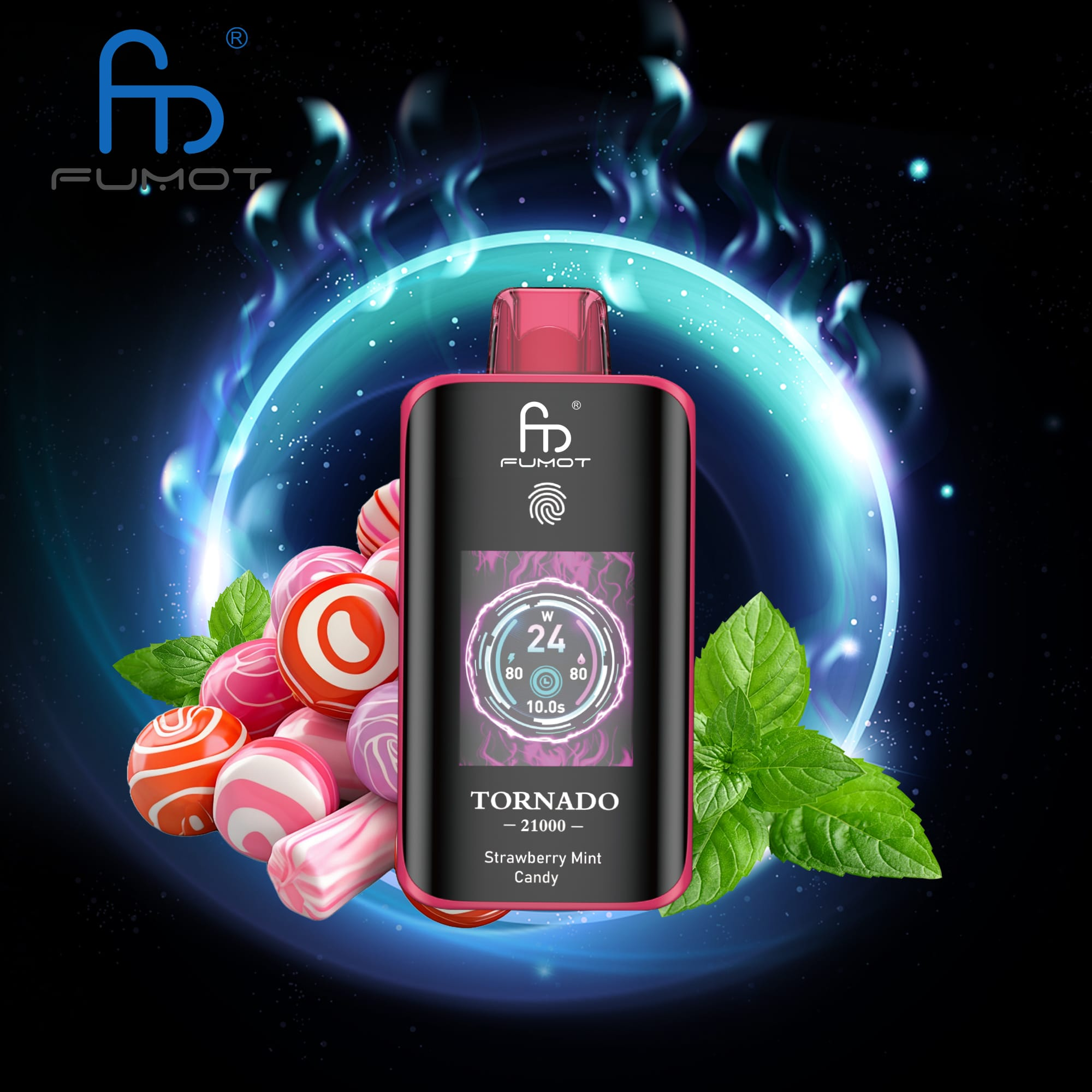 Fumot Tornado 25k – Strawberry Mint Candy - Zero Vapes