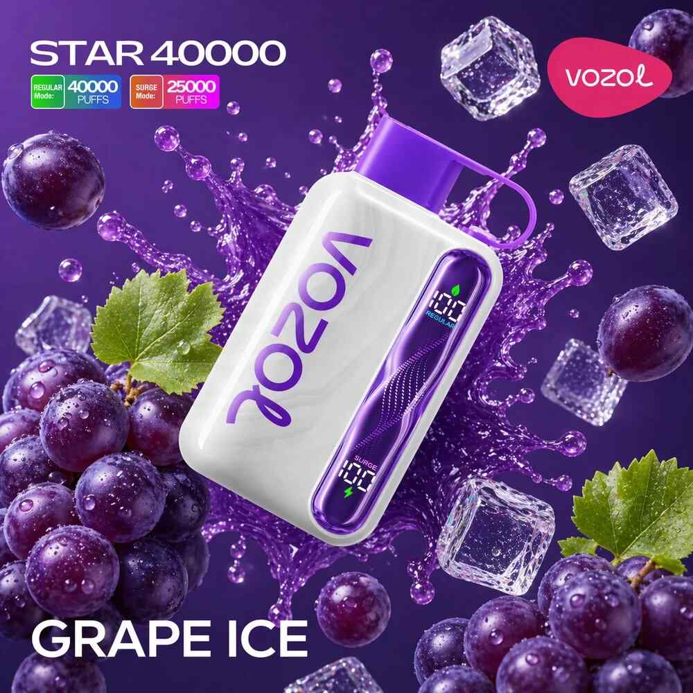 Vozol Star 40k – Grape Ice - Zero Vapes