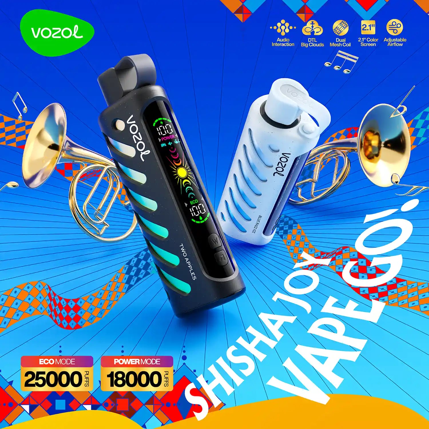 Vozol Vape Gear Shisha 25000 - Zero Vapes